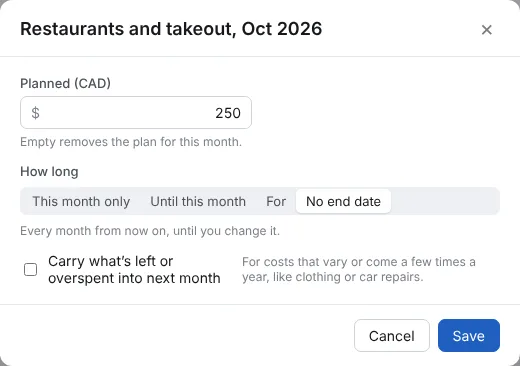 Plan a category