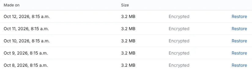 Pick the backup