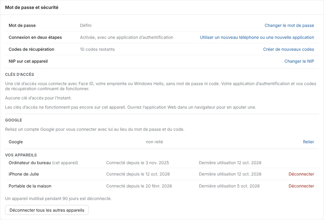 Voyez tous vos appareils (2/2)