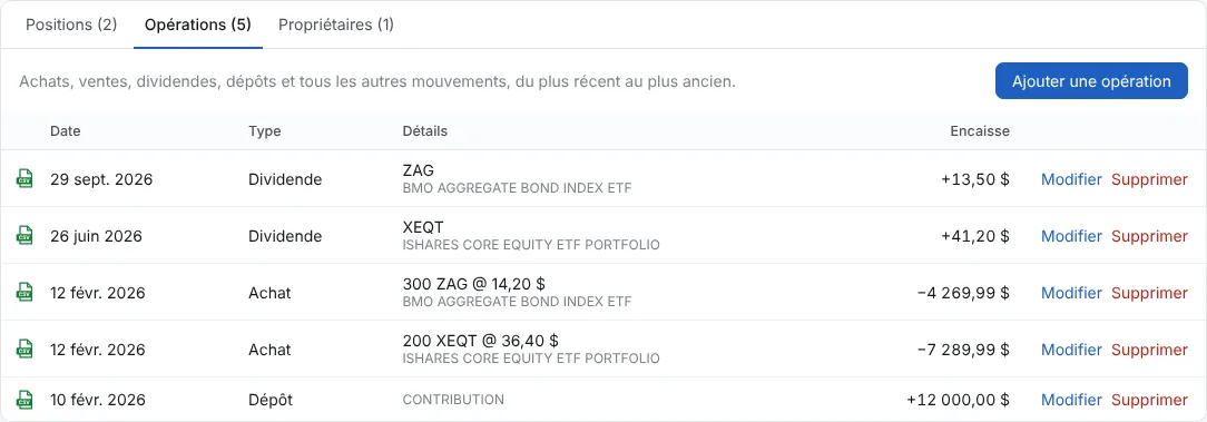 Le compte est à jour (2/2)