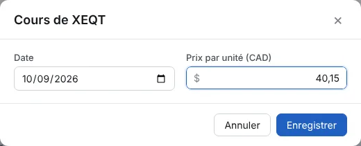 Gardez les cours à jour (2/2)
