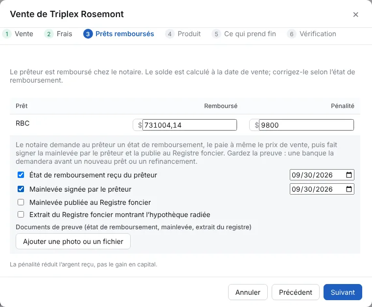 Prêts remboursés : l’hypothèque et la pénalité