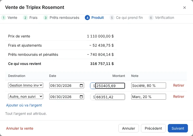 Équilibrez le produit de nouveau
