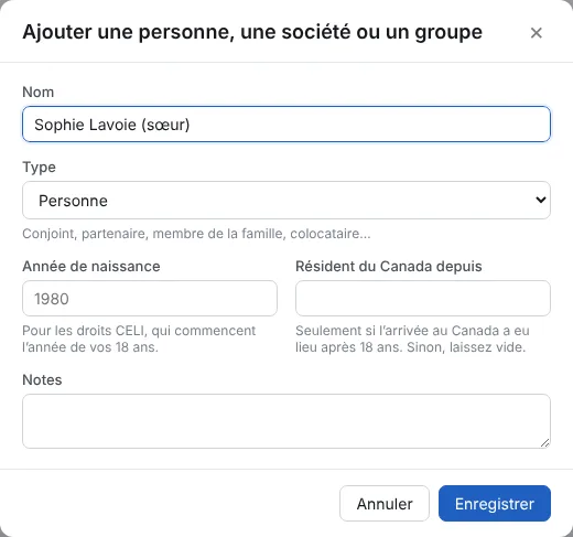 Ajoutez le copropriétaire