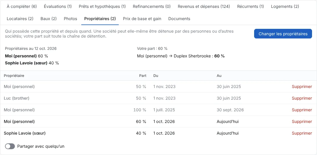 Activez Partager avec quelqu’un