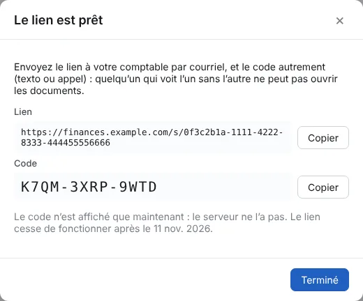 Créez le lien
