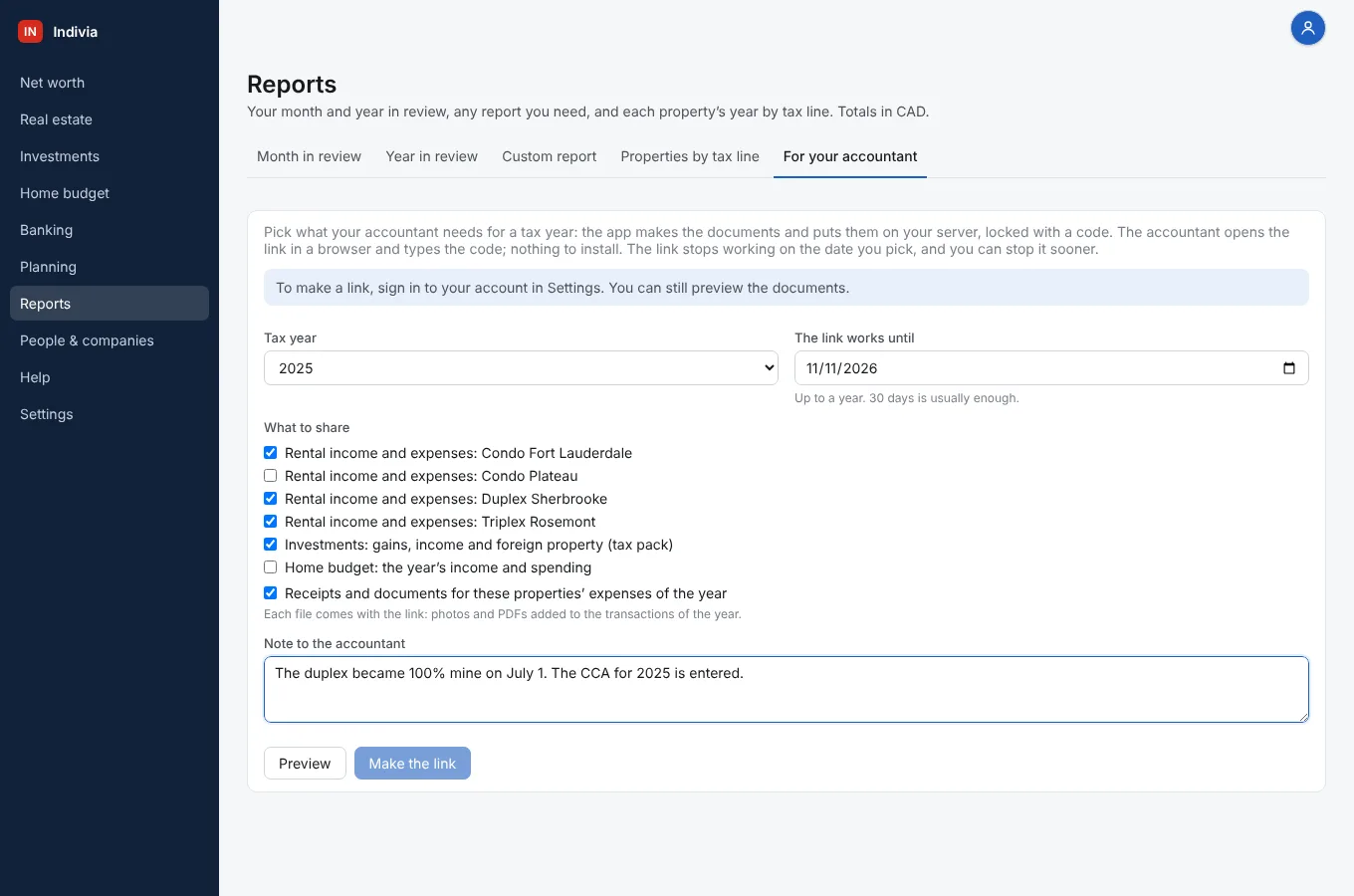 Open Reports, For your accountant